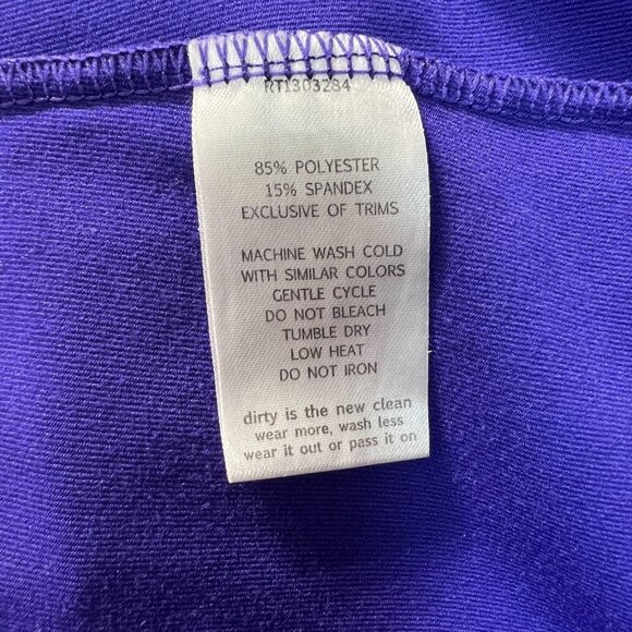 Toad & Co Dress Womens M Purple V-Neck Short Sleeve A-Line Stretch Aquaculture - Picture 10 of 11
